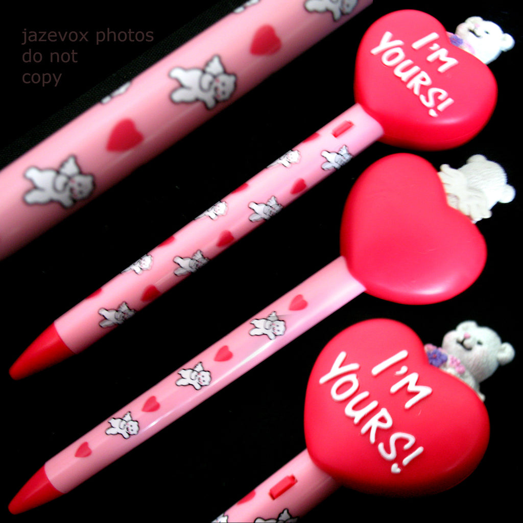 NEW NIB AVON I'M YOURS VALENTINE VALENTINES Day PEN HEART Pop-Up TEDDY BEAR Box Gift Collection