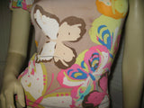 BCBGGirls Womens Tops Multi Color Colored BUTTERFLY BUTTERFLIES Pattern Print Prints Cap Cape Sleeve TOP Blouse size XS Xsmall Junior Juniors Girl Girls Clothes Clothing Cute Sexy Summer Wear Sun Sunwear Cheap Affordable Wears