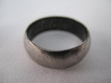 Vintage Old 1/20 SILVER OVERLAY WEDDING Engagement Womens Mens RING BAND size 5