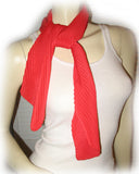 NEW Womens Bright TRUE RED ORANGE Electric Plated Neck SCARF SCARVES WRAP 47"x7"