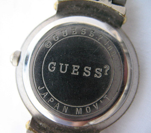 GUESS Gold Silver Mirror Black Dial Womens Ladies WATCH TropicalFeel