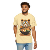 Baby Tiger Eating Ramen T-shirt, Cute Funny Wild Animal Print, Wildlife Anime Inspired, Gift for Animal Lovers, Ramen Noodles Lover,  Unisex Tee