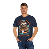 Funny Happy Lazy Sloth, Cute Animal Lovers, T-Shirt for Mens Womens Unisex