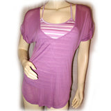 New Y2K Charlotte Russe Layered Tank Top Striped Purple Lavender Streetwear Chic