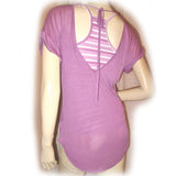 New Y2K Charlotte Russe Layered Tank Top Striped Purple Lavender Streetwear Chic