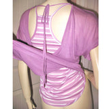 New Y2K Charlotte Russe Layered Tank Top Striped Purple Lavender Streetwear Chic