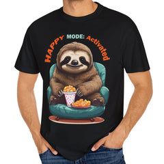Funny Happy Lazy Sloth, Cute Animal Lovers, T-Shirt for Mens Womens Unisex