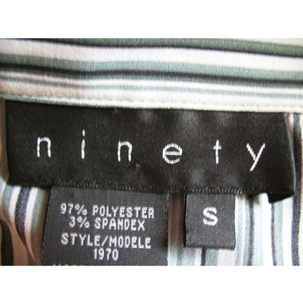 Vintage Y2K 90s Striped Long Sleeve Top S Office Siren Preppy Work Business Chic