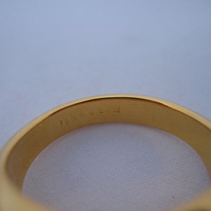 18K HGE GOLD Plated MENS RINGS Men Fashion RING Simulated-Diamond Crystal Glass Stone size 11