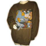 Mens Sweaters Womens Sweaters OLIVE GREEN LONG SLEEVE World Preserve Planet Earth Preservation Ocean Wild Animals Wildlife Animal Life Dolphin Dolphins Lion Bald Eagle Bird Elephant Elephants Whale Whales Sea Lion SWEAT SWEATER Sweatshirt TOP size Large Men Women Winter Fall Season Clothes Cold Days Clothing