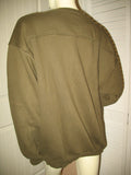 GALT CREW Mens Olive Green Crew Neck Knit Pullover Sweater Wild Animals Wildlife Dolphin Whale Lion Large