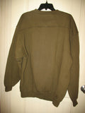 GALT CREW Mens Olive Green Crew Neck Knit Pullover Sweater Wild Animals Wildlife Dolphin Whale Lion Large