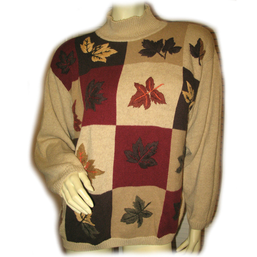 DRESSBARN Womens Sweaters Pullover Crew Neck Turtleneck Knit Sweater Top Long Sleeve Size 18/20 Beige Multicolor Fall Embroidery Floral