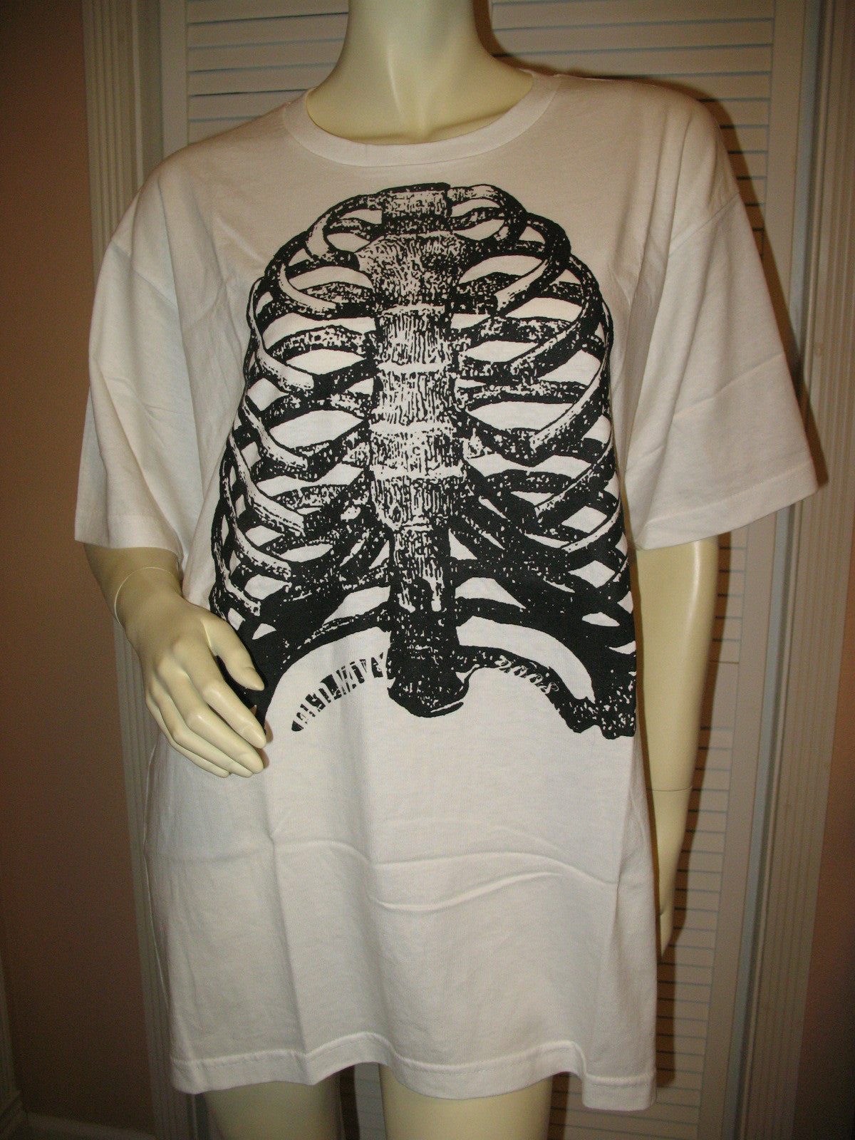 ランキング2025 BLACK WHITE T-Shirts Mens SKELETON Prints Halloween BONES スケートボード