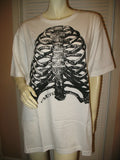 NEW OLD NAVY Mens Womens T-Shirts Tshirts Shirts T-shirt Shirt Tshirt WHITE and BLACK SKELETON SKELETONS BONE BONES Halloween Wear Graphic Prints Printed SHORT SLEEVE T-SHIRT size XXL casual clothes clothing men women man woman