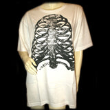 NEW OLD NAVY Mens Womens T-Shirts Tshirts Shirts T-shirt Shirt Tshirt WHITE and BLACK SKELETON SKELETONS BONE BONES Halloween Wear Graphic Prints Printed SHORT SLEEVE T-SHIRT size XXL casual clothes clothing men women man woman