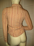 Womens Tops RUBBISH Beige Light Brown Red Maroon Floral Flowers Prints Stripe Striped Pattern Long Sleeve Button Down Collar Collared Shirt Cowboy Cowgirl Attire TOP SHIRT 100% Cotton Clothes Clothing Career Office Business Wear