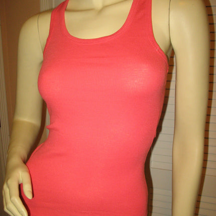 NEW Womens Solid Colored SLEEVELESS Ribbed TANK TOP Racerback Shirt Summer Tops Clothes Clothing