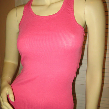 NEW Womens Solid Colored SLEEVELESS Ribbed TANK TOP Racerback Shirt Summer Tops Clothes Clothing