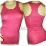 NEW Womens Solid Color Plain SLEEVELESS TANK TOP Racerback Shirt Summer Tops Clothes Clothing
