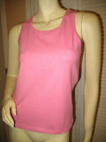 NEW Womens PINK Sleeveless Racerback TANK TOP Clothing Silver Sparkle Glitters Summer Tops Clothes Clothing