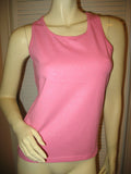 NEW Womens PINK Sleeveless Racerback TANK TOP Clothing Silver Sparkle Glitters Summer Tops Clothes Clothing