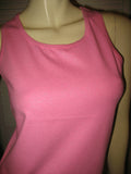 NEW Womens PINK Sleeveless Racerback TANK TOP Clothing Silver Sparkle Glitters Summer Tops Clothes Clothing