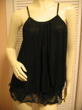 NEW Womens Micro-MESH 2-LAYER LAYERED Sleeveless Spaghetti TANK TOP Blouse Summer Tops Clothes Clothing