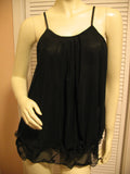 NEW Womens Micro-MESH 2-LAYER LAYERED Sleeveless Spaghetti TANK TOP Blouse Summer Tops Clothes Clothing
