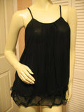 NEW Womens Micro-MESH 2-LAYER LAYERED Sleeveless Spaghetti TANK TOP Blouse Summer Tops Clothes Clothing