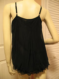 NEW Womens Micro-MESH 2-LAYER LAYERED Sleeveless Spaghetti TANK TOP Blouse Summer Tops Clothes Clothing
