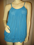 NEW Womens Micro-MESH 2-LAYER LAYERED Sleeveless Spaghetti TANK TOP Blouse Summer Tops Clothes Clothing
