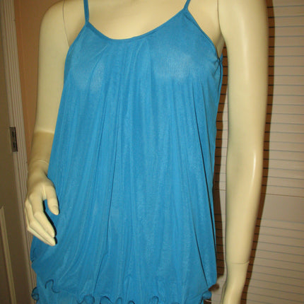 New Womens Sleeveless Spaghetti Top Layered Tiered Tank Fairycore Fairy Boho Casual Summer Tops