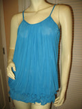 NEW Womens Micro-MESH 2-LAYER LAYERED Sleeveless Spaghetti TANK TOP Blouse Summer Tops Clothes Clothing