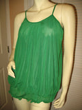NEW Womens Micro-MESH 2-LAYER LAYERED Sleeveless Spaghetti TANK TOP Blouse Summer Tops Clothes Clothing