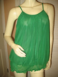 NEW Womens Micro-MESH 2-LAYER LAYERED Sleeveless Spaghetti TANK TOP Blouse Summer Tops Clothes Clothing