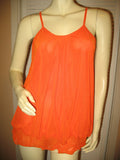 NEW Womens Micro-MESH 2-LAYER LAYERED Sleeveless Spaghetti TANK TOP Blouse Summer Tops Clothes Clothing