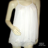 NEW Womens Micro-MESH 2-LAYER LAYERED Sleeveless Spaghetti TANK TOP Blouse Summer Tops Clothes Clothing