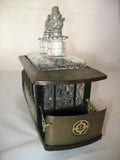 9" Vintage Musical Music Box Wine Bar DECANTER CABLE CAR SAN FRANCISCO CA CALIFORNIA