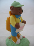 AVON Brown BEAR MAILMAN SPECIAL DELIVERY Handler Messenger Man FIGURINE Animal FIGURINES