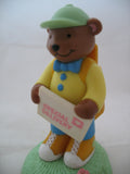 AVON Brown BEAR MAILMAN SPECIAL DELIVERY Handler Messenger Man FIGURINE Animal FIGURINES