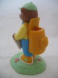 AVON Brown BEAR MAILMAN SPECIAL DELIVERY Handler Messenger Man FIGURINE Animal FIGURINES