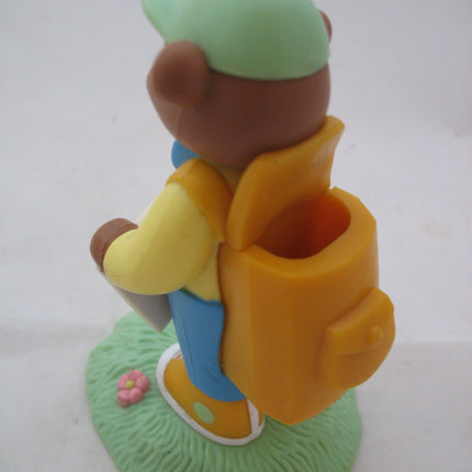 AVON Brown BEAR MAILMAN SPECIAL DELIVERY Handler Messenger Man FIGURINE Animal FIGURINES