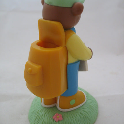 AVON Brown BEAR MAILMAN SPECIAL DELIVERY Handler Messenger Man FIGURINE Animal FIGURINES
