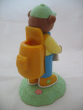 AVON Brown BEAR MAILMAN SPECIAL DELIVERY Handler Messenger Man FIGURINE Animal FIGURINES