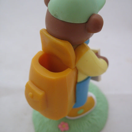 AVON Brown BEAR MAILMAN SPECIAL DELIVERY Handler Messenger Man FIGURINE Animal FIGURINES