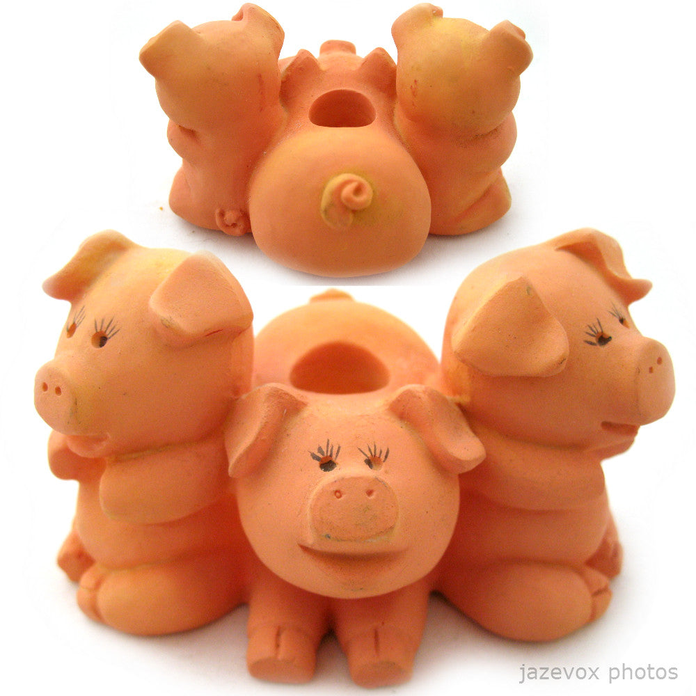 THREE LITTLE PIG PIGS PIGLETS PIGLETS Cute Animal FIGURINE Animals Figurines