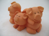 THREE LITTLE PIG PIGS PIGLETS PIGLETS Cute Animal FIGURINE Animals Figurines