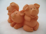 THREE LITTLE PIG PIGS PIGLETS PIGLETS Cute Animal FIGURINE Animals Figurines