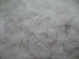 MADE In USA Vintage 20" Round Table WHITE LACE Elastic Band GARTER Edge Decorative TRIM TRIMMING BORDER BORDERS EDGING